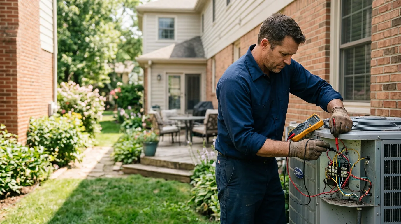 HVAC technician working near Greensburg, KY